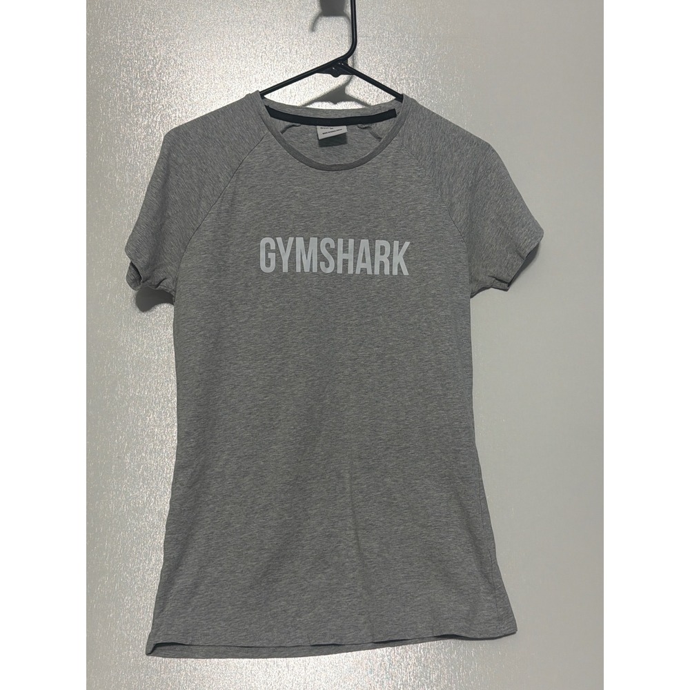 Gymshark Womens Gray Logo Short Sleeve Activewear T-Shirt Size M